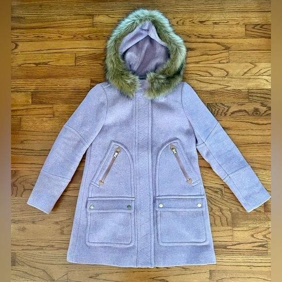 J. Crew Chateau Parka Coat Italian Stadium Cloth
Wool Camel Brown Women's Size 2 - Picture 8 of 10